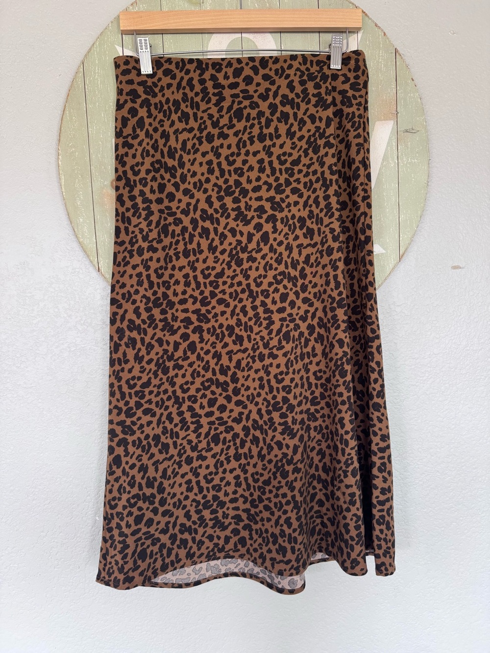 Rachel zoe animal leopard print elastic waist skirt
